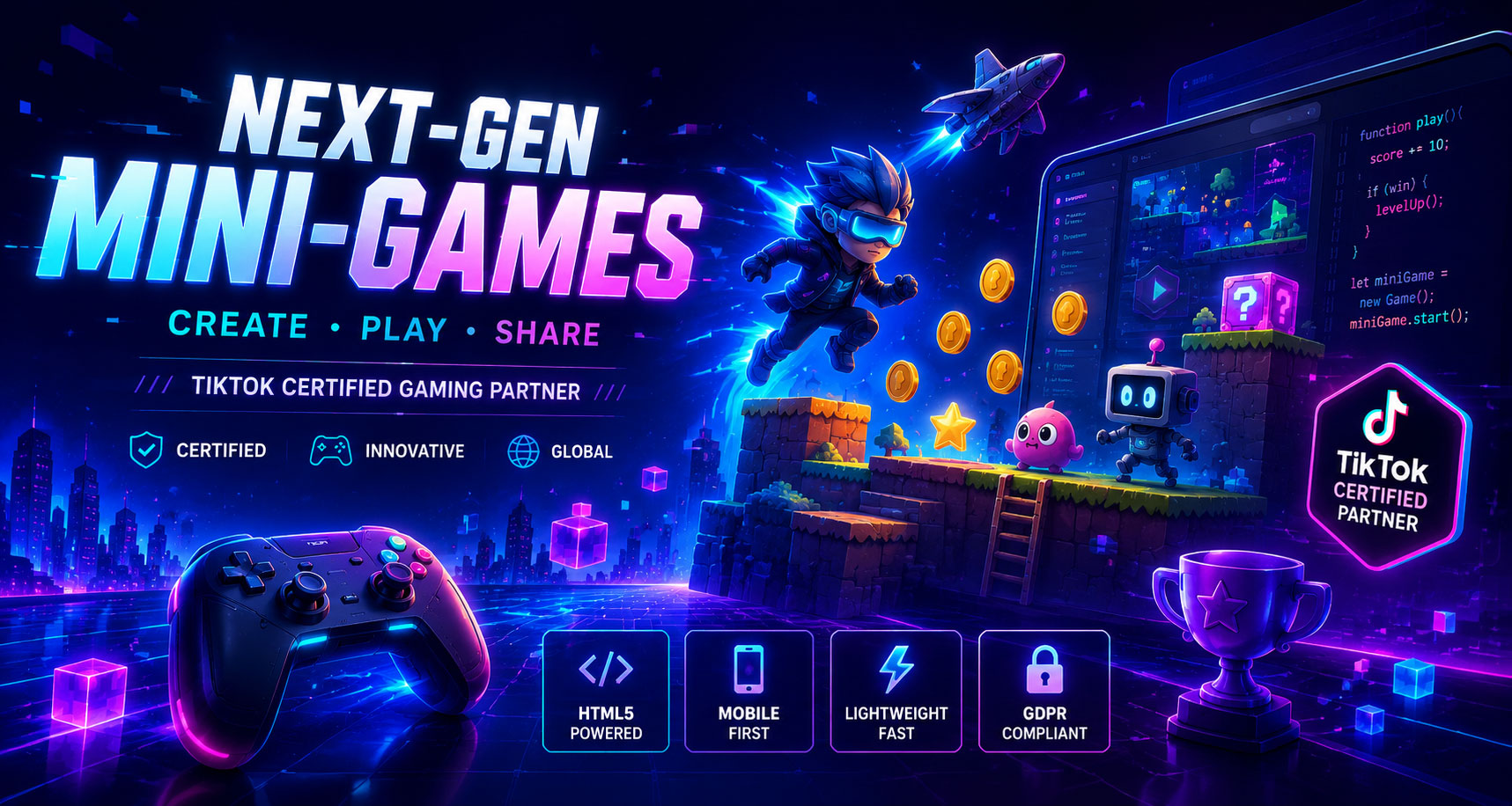 casual mobile game banner